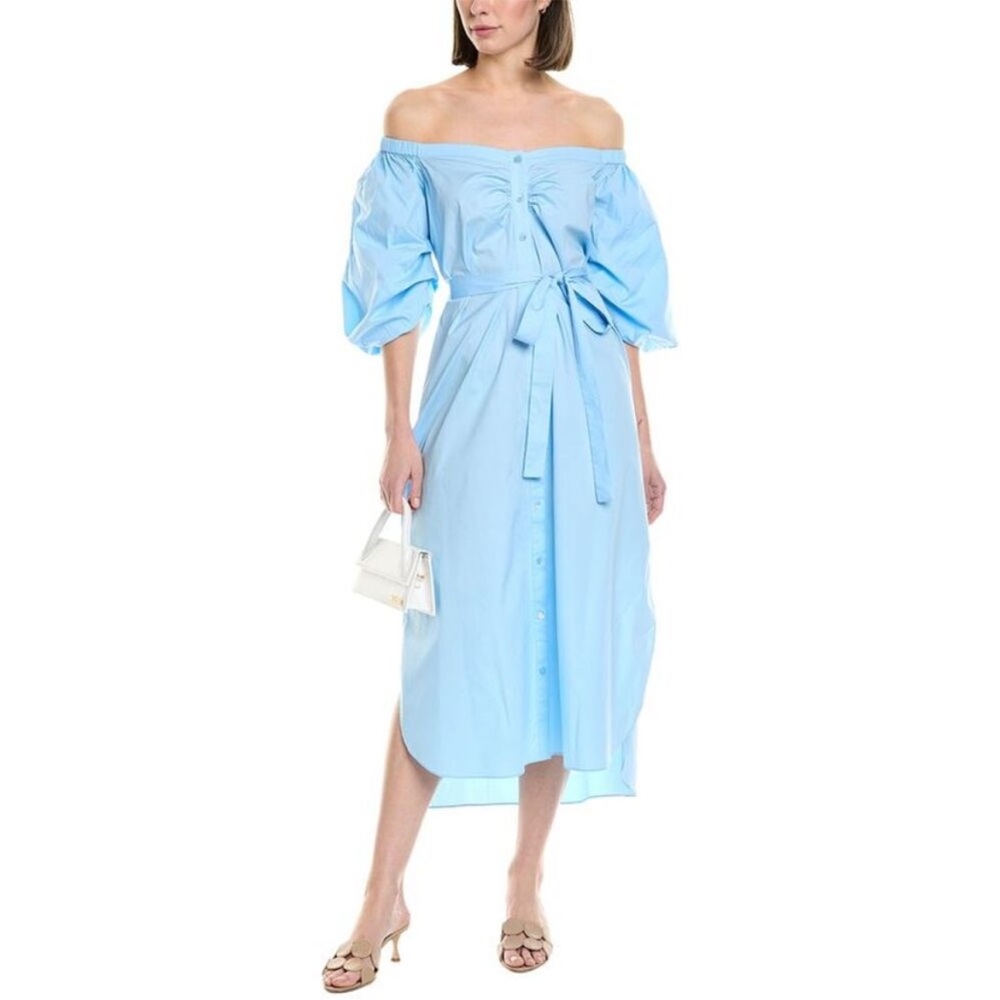 NEW STAUD Reese Midi Dress - French Blue Size XS